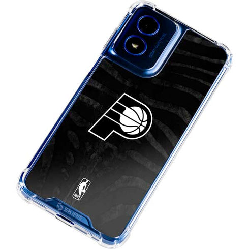 NBA Indiana Pacers Black Animal Print Moto G 5G (2024) Clear Case